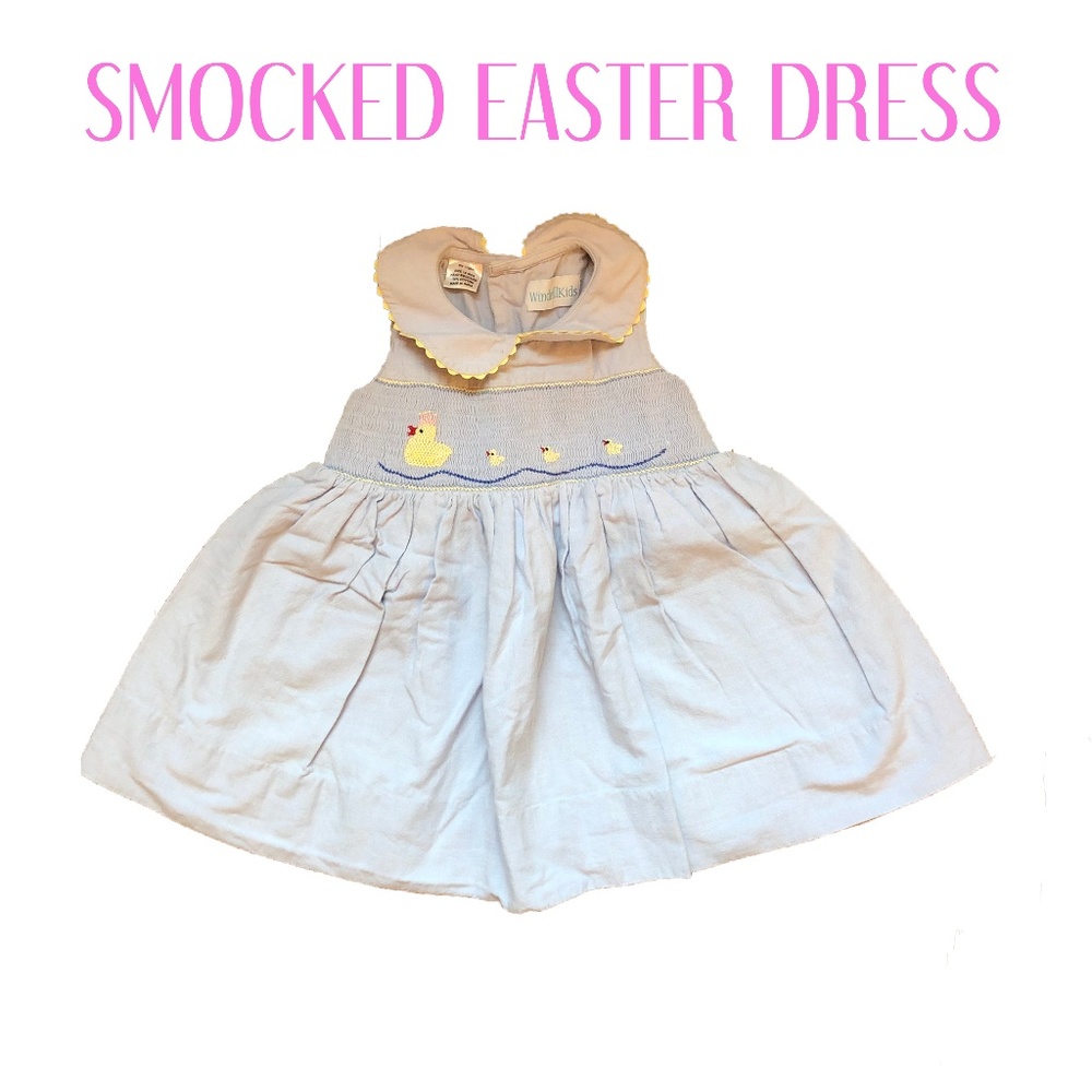 EASTER DRESS! Hand Smocked Toddler Dress 18mo
